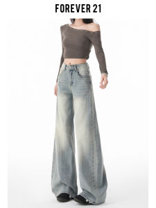 American Retro High Waist Slim Straight Jeans Womens Design Sensation Light Blue Loose Wide Leg Pants Casual Denim Jeans