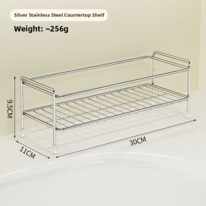 josogo | Stainless Steel Vanity Bathroom Storage Shelf