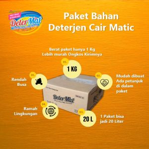 Deterjen Hemat DETERMAT Bahan deterjen cair hemat 5x-Detergent Laundry Berkualitas Grosir Termurah