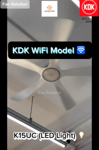KDK NODOKA SERIES SMART WIFI CEILING FAN K15YC/K15UC 60"/150CM WITH LED LIGHTING AND REMOTE CONTROL