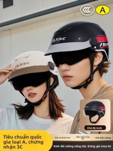 Mũ Bảo Hiểm Xe Điện an Toàn Cho Nam Và Nữ Mùa Hè Hai Kính Chắn Gió Nửa Mũ Sạc Đa Năng Cho Mọi Mùa