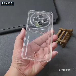 Oppo Reno 12F Clear Wallet Card Case Bening / Card Holder Kartu