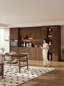 Retro Solid Wood Sideboard for Storage