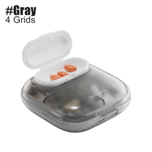 1PCS Travel Pill Organizer Small Pill Container 4/6 Compartments Daily Pill Box for Pocket Portable Pill-Case for Purse