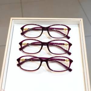cabecade | Elegant Purple Oval Reading Glasses for Women Lightweight Frame with Gold Decor Temples HD Clear Presbyopic Eyewear