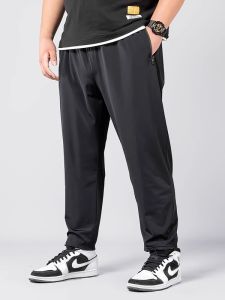 Quần Thể Thao Nam Mùa Hè Mỏng Bằng Lụa Băng Nhanh Khô Quần Dài Ống Đứng Thường Ngày Cỡ Lớn Quần Dài Thường Ngày