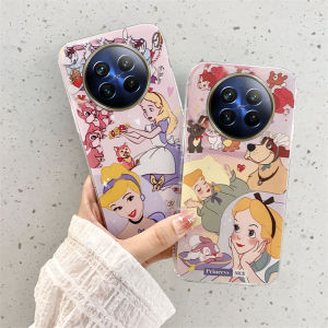 เคสโทรศัพท์ Realme 12+ 12X 12 Pro+ 11 Pro + Plus NFC 5G 4G เคส ปลอกดีไซน์ใหม่มาแรงน่ารักการ์ตูนเจ้าหญิงสาวซิลิโคนใสอัลตร้าซอฟท์บางปกหลัง Case 2024