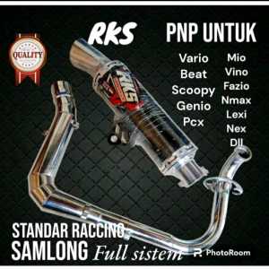Knalpot Racing RKS racing coating inlet 50mm dan 38mm Beat Mio Vario Scoopy-FI beat delux dll