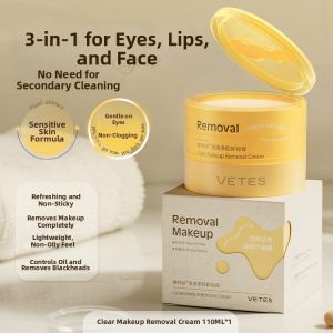 VETES | Sensitive 3-in-1 Deep Cleansing Makeup Remover Face Eye Lip
