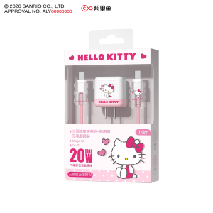 Sanrio Hello Kitty Braided 20W PD Charger Set Type C Cable for iPhone Android Gift Idea CH-017