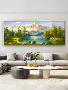 East Wall Jucai Landscape Cornucopia Mural Sofa Background Wall Decorative Painting Back to Jinshan Landscape High-End Hanging Painting