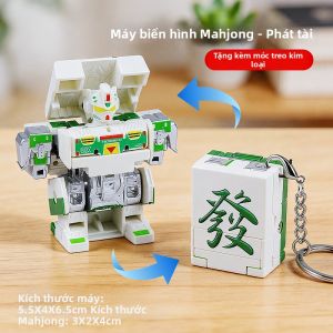 Chìa Khóa Đồ Chơi Robot Biến Hình Nhỏ Gọn Chủ Đề Mahjong