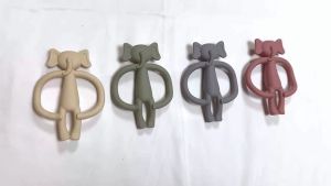Bevavar Teether Mainan Gigitan Bayi Motif Gajah Teether Bayi Bahan Silikon BPA Free