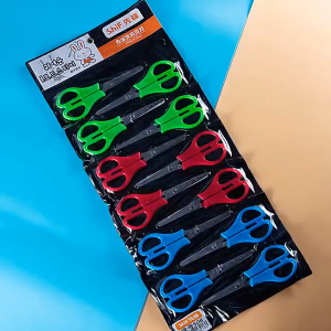 12pcs/pack ONE DOZEN STUDENT SCISSORS/GUNTING SOLID COLOR BEST QUALITY WHOSALE