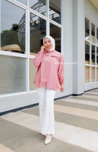 ELIZA BLOUSE KEMEJA WANITA POLO LINEN ATASAN WANITA KEKINIAN