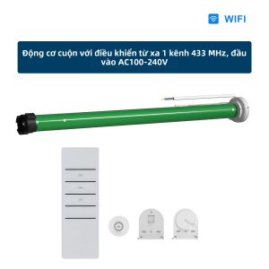 Motor Rèm Thông Minh GIRIER Tuya WiFi Dạng Ống Cho Ống 38mm Hỗ Trợ ZigBee Điều Khiển Từ Xa RF433 Tương Thích Với Alexa & Google Assistant