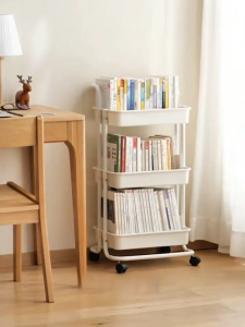 Trolley Cart Organizer 3Tier Storage Organizer Moving Rack Kitchen Racks Organizer