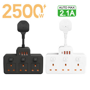 UK AC Plug Power Strip Wall Mounted Independent Switch Multitap Network Filter With USB C Charging Network Filter Adapt