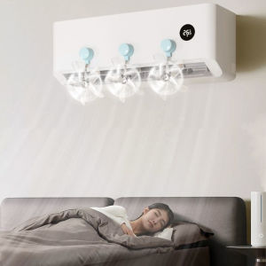 Biblio【Ready in Stock】 Air Vent Deflector Adjustable Angles Air Conditioner Exhaust Fan 1Pc