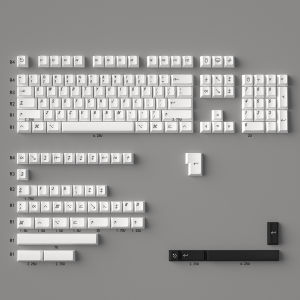 148 Keys Minimalist White Keycaps PBT Cherry Profile Dye Sublimation Keycaps For MX Mechanical Gaming Keyboard Keycaps