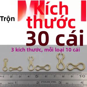 Bộ Nối Câu Cá Bằng Thép Không Gỉ MNFT 30 Món Với Mắt Nối Dây Hình Số 8 Vòng Nối Bằng Đồng Thau Móc Xoay Móc Treo Cần Câu
