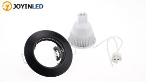 1/10PCS Recessed Light Frames Ceiling Mount Recessed Spotlights LED Halogen GU10 MR16 Bulb Holder Black Chrome Round Downlights