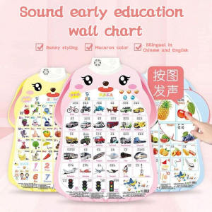 Baby Audio Wall Chart Infants and Children Voice Pinyin Alphabet Wall Stickers Learning Toys