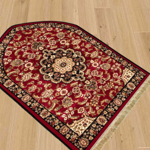 VIKAMA Persian Vintage Flower Prayer Mat Tassel Non-Slip Prayer Mat Ethnic Style Family Kneeling Mat Muslim Prayer Mat