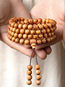 QINGXIANGTAI | Natural Thuja Wood 108 Beads Bracelet 108pc