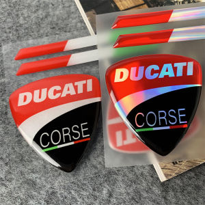 1Pcs DUCATI 3D Soft Adhesive Laser Logo Motorcycle Decoration Waterproof Helmet Fuel Tank Sticker