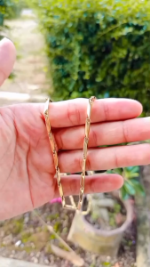 kalung padi gold terbuat dari bahan koin logam asli 1991-1992 anti karat dan luntur