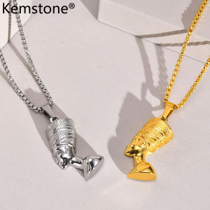 Kemstone Stainless Steel Male Queen Gold Silver Plated Pendant Necklace Jewelry