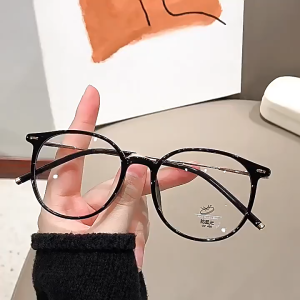 Kacamata Anti Radiasi Photochromic Logam Bulat Wanita