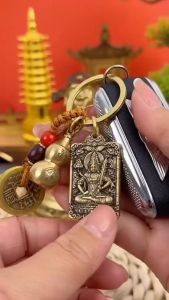 Móc khóa 12 con giáp móc khóa đồng móc khóa hồ lô phong thủy may mắn tặng kèm chu sa - Happy Life 4Kid