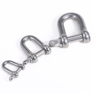 304 Stainless Steel D-Shackle Anchor Shackle 80kg-1500kg WLL Marine Grade for Pet Tie Out Rigging Lifting