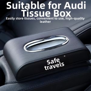 BINJIAXIU | Car Tissue Box Holder Compatible with Audi A6L A4L Q5L A3 A8L Q3 Q7