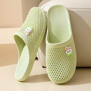 PH | Womens Slipper Home & Outdoor Use Cap Toe Summer Fashion Flat Half Waterproof