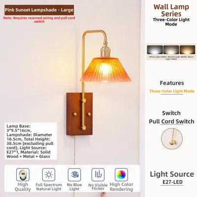 SHIGUANGSUIDAO | Vintage French Style Glass Wall Light