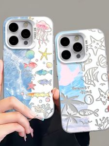 Oceanic Life Couple Suitable Apple 16 pro iPhone 15 OnePlus 13 Xiaomi 15 Redmi K80 Honor 300 Protective Case Compatible with Meizu 21