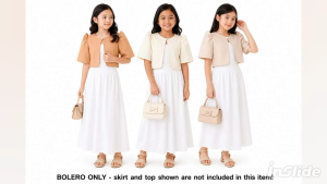 BB .. Elegant Girls Ethnic Festive Wear Set - Pink/White Top & Bolero with Embroidery for Kids 6-10yrs