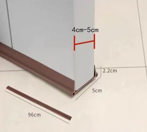 Flexible PVC Under Door Draft Stopper Door Bottom Seal Strip Weather Strip Thicker Anti-Cold Gap Blocker Sealing Weather Strip