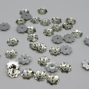 DIAMON RESIN KRISTAL MOTIF BUNGA UKURAN 8 MM WARNA PUTIH BERSIH KUALITAS AA KILAU BAGUS CANTIK PER LUSIN