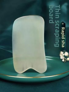 Universal Full-Body Gua Sha Board Thin White Water Buffalo Horn Facial Shoulder Neck Back Special Tool for Meridian Health Care