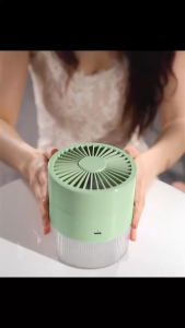 Quạt Đa Năng Xịt Sương & Đèn Ngủ FAN - 3 Mức Gió Mát Lạnh Cấp Ẩm Dung Tích 350ml Tiện Lợi