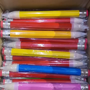 Wooden Jumbo Pencils for Prop Big Novelty Pencil with Cap Funny Huge Giant Pencil 14 Inch for Home and School Supplies Kids Preschoolers