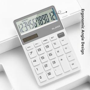 deli | Portable Mini Dual Power Computer Calculator