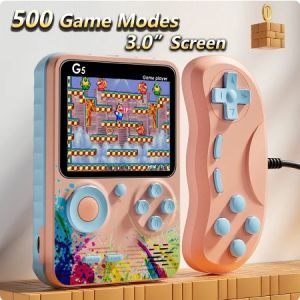ASRY 500 Games G5 Portable Retro Video Gaming Machine: Macaron Color Matching Double Gamepad LCD Screen