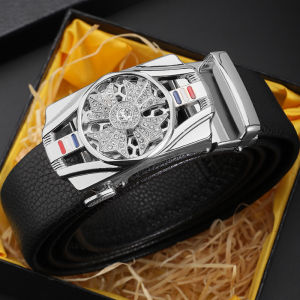 Mens Leather Automatic Buckle Belt
