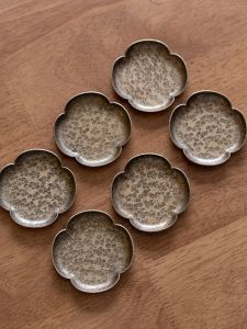 Hand Hammered Pure Copper Tea Cup Coaster Mini Heat Resistant Pad Traditional Craft Small Size Tea Cup Mat Chinese Style