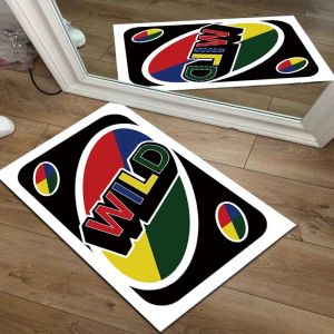 VIKAMA Christmas Funny Slogan Doormat Youre a Bad Guy Theme Non-Slip Mat Indoor/Outdoor Entryway Rug Home Decor
